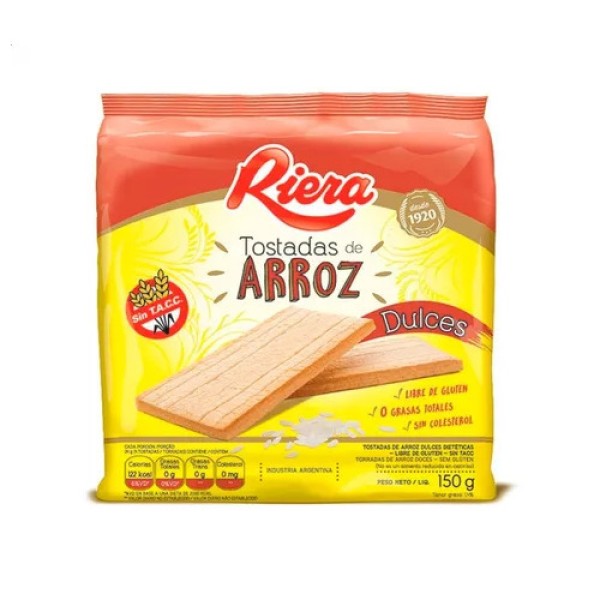 Riera Tostadas De Arroz Dulces 150gr