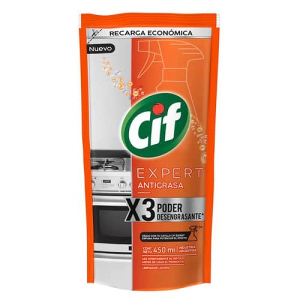 Cif Expert Antigrasa x3 Poder Desengrasante 450ml
