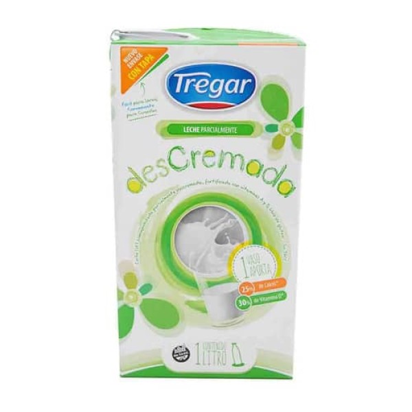 Tregar Leche Parcialmente Descremada 1L