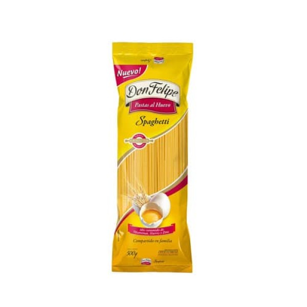 Don Felipe Pastas Al Huevo Fideos Spaghetti 500gr