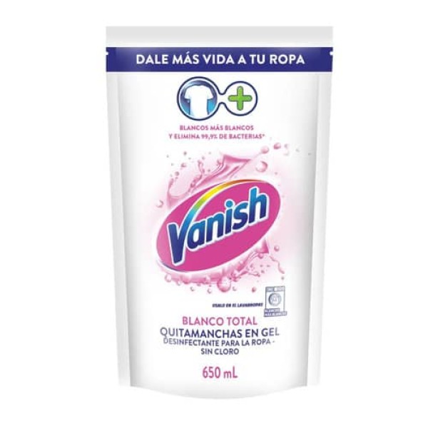 Vanish Quitamanchas En Gel Blanco Total 650ml