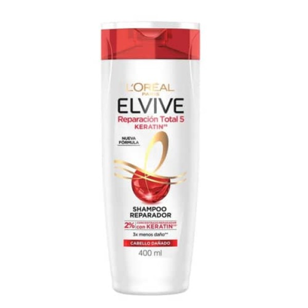 Elvive Shampoo Reparador Keratin Cabello Dañado 400ml