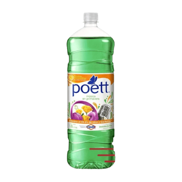 Poett Limpiador Desinfectante Aromatizante Musica En Primavera 1.8L