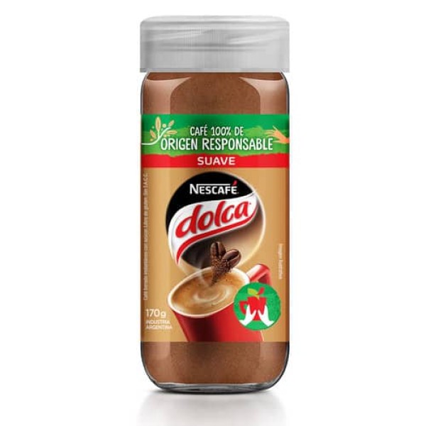 Nescafe Dolca Cafe Torrado Suave Frasco 170gr