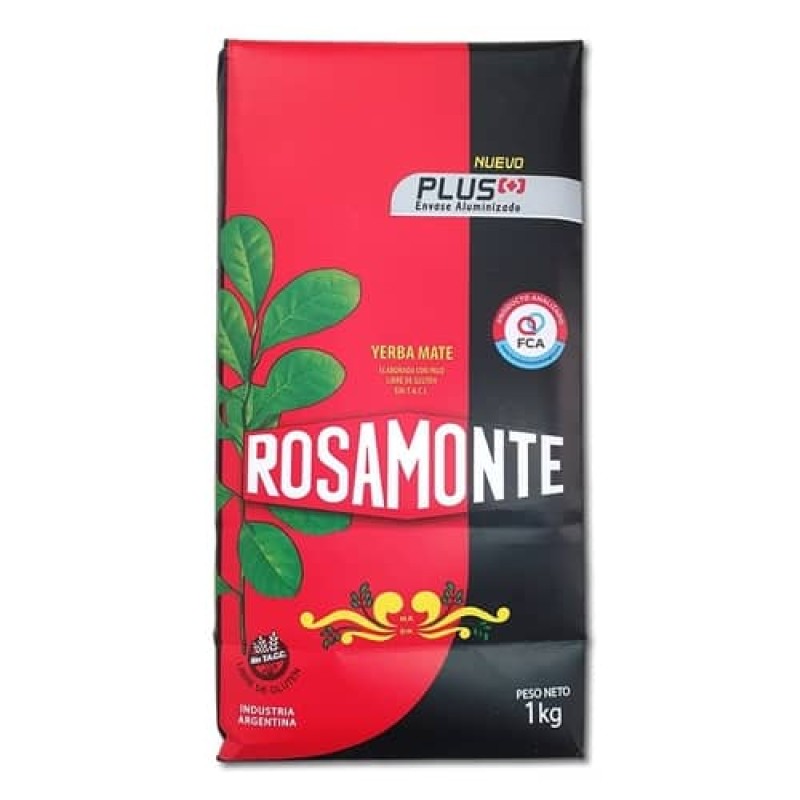Rosamonte Plus Yerba Mate Con Palo 1kg