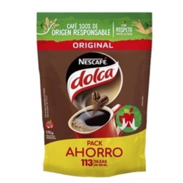 Nescafe Dolca Cafe Torrado Instantaneo Original Doypack 170gr