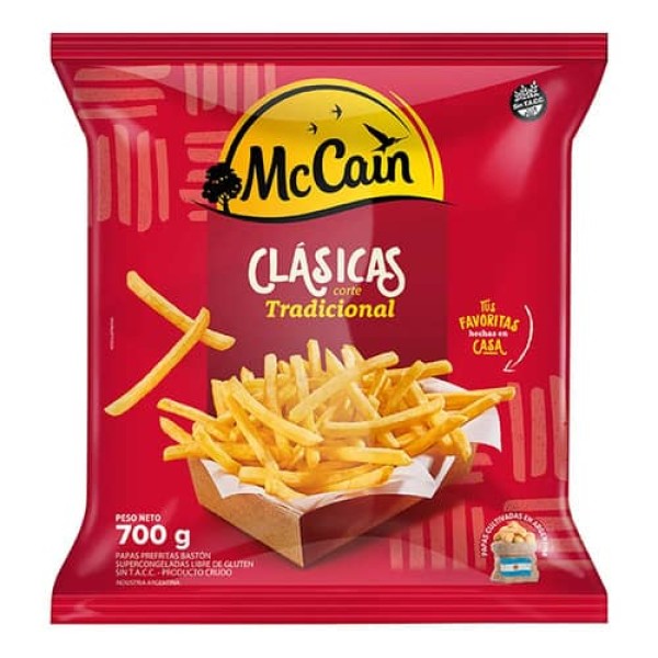 Mc Cain Papas Prefritas Baston Clasicas Corte Tradicional 700gr