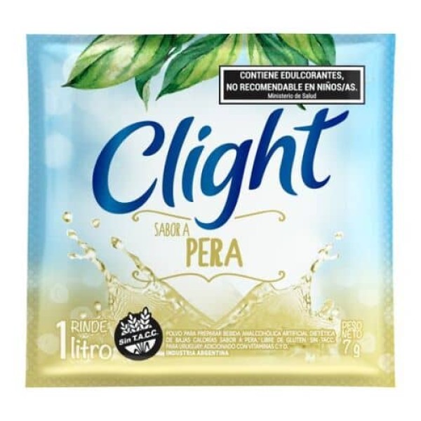 Clight Jugo En Polvo Sabor A Pera 7gr