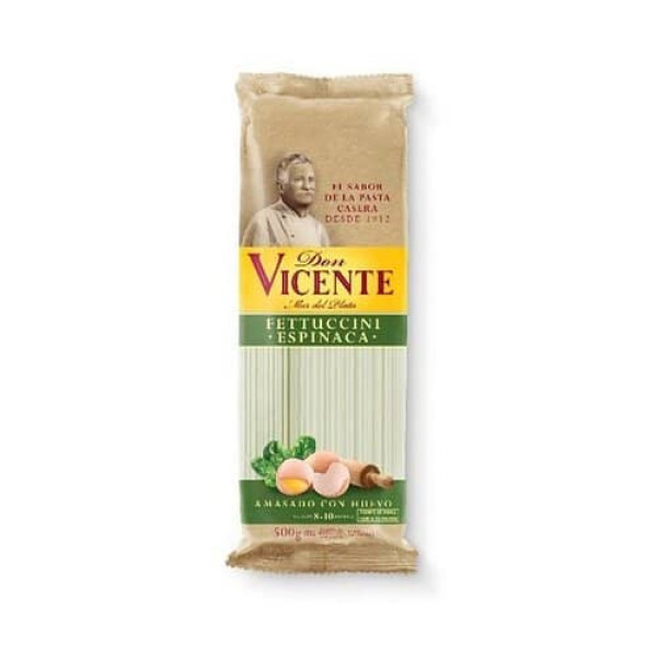 Don Vicente Fideos Al Huevo Fettuccini Espinaca 500gr