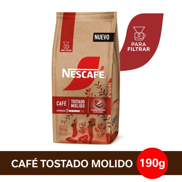 Nescafe Cafe Tostado Molido Intensidad  Nº 7 190gr