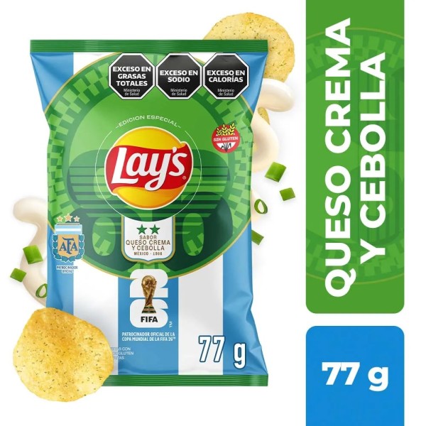 Papas Fritas Lays Queso Y Cebolla 77 G