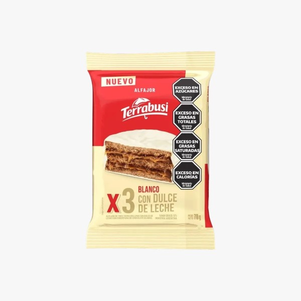 Terrabusi Alfajor Triple Blanco 70g 