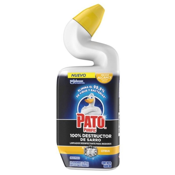 PATO GEL LIMPIADOR PARA INODOROS PURIFIC x500ML