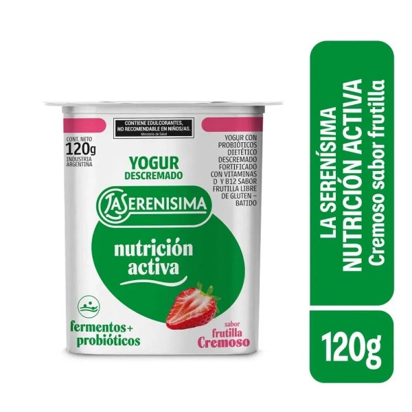  La Serenisima Yogur Descremado Batido Frutilla 120 gr