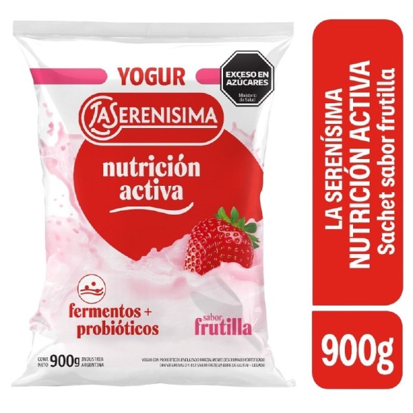 La Serenísima Yogur Clásico Sabor Frutilla Sachet