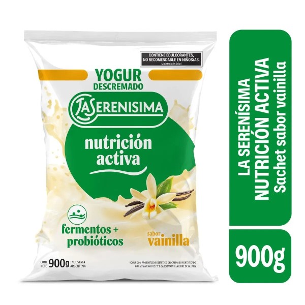 La Serenísima Yogur Descremado Sabor Vainilla Sachet