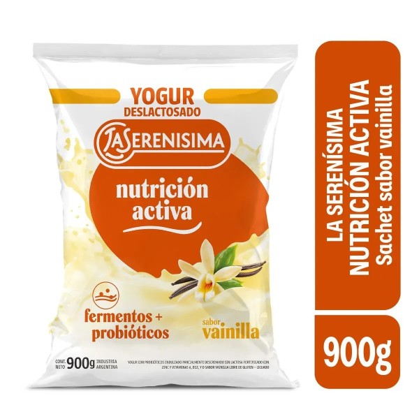 La Serenísima Yogur Deslactosado Sabor Vainilla Sachet