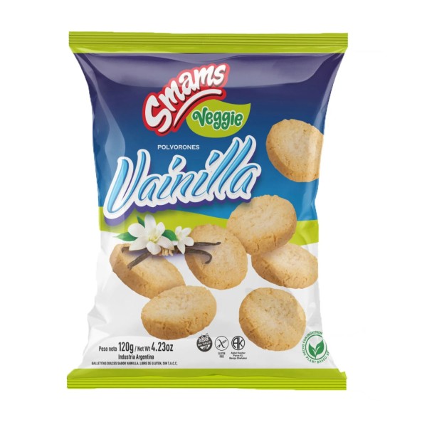 Galletitas Smams sin TACC polvorón vainilla 120 g.