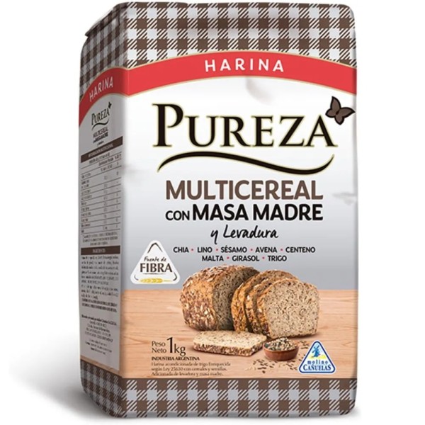 Pureza Multicereal Con Masa Madre x 1kg