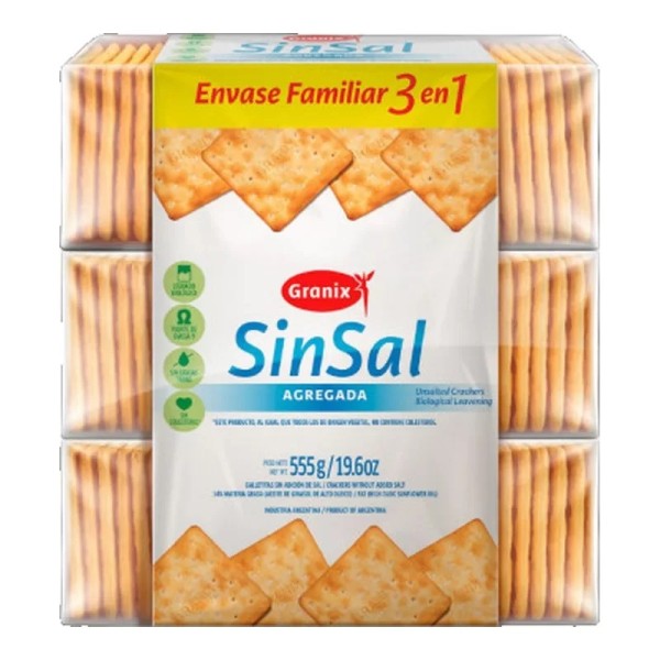 Galletitas Granix Sin Sal Agregada X 600 Gr