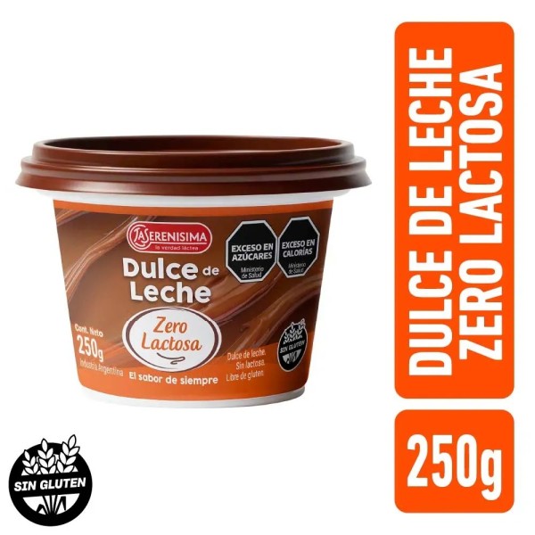 La Serenísima Dulce De Leche 70% Reducido En Lactosa 250gr