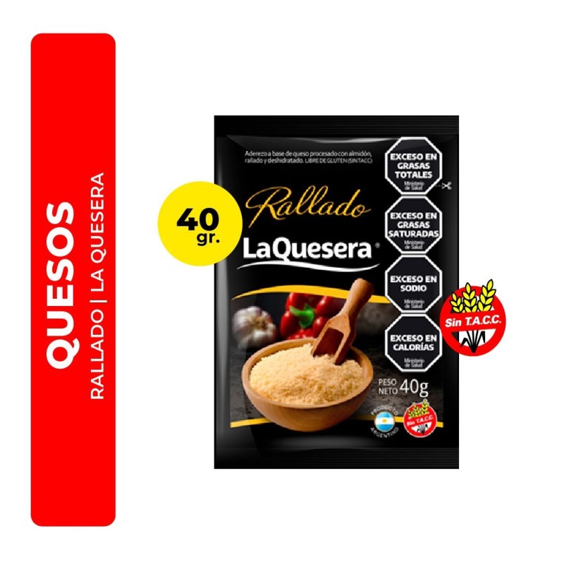 La Quesera Queso Rallado 40gr La Quesera Queso Rallado 40gr