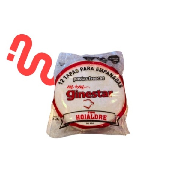 MYM Ginestar Tapa Para Empanadas Tipo Hojaldre x 12 Unidades 400gr