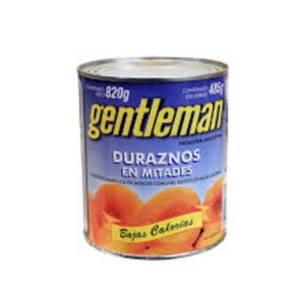 Gentleman Duraznos En Mitades Bajas Calorias 820gr