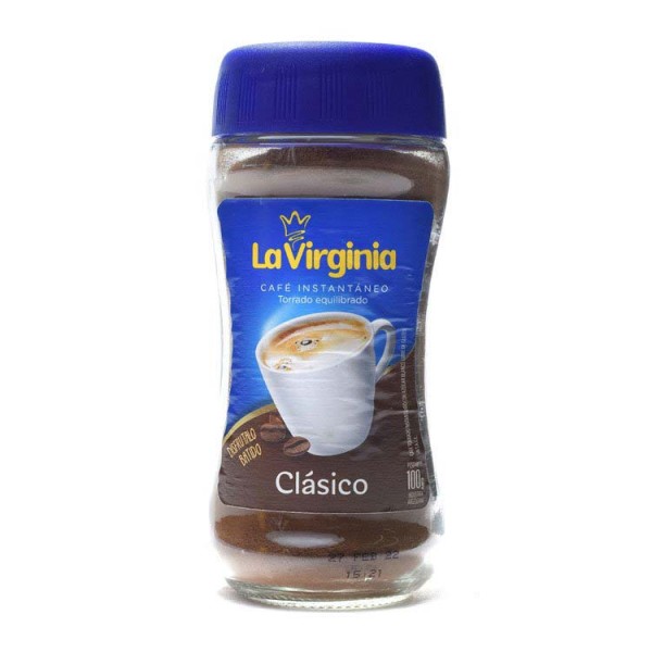 La Virginia Cafe Instantaneo Clasico Torrado Equilibrado Frasco 100gr