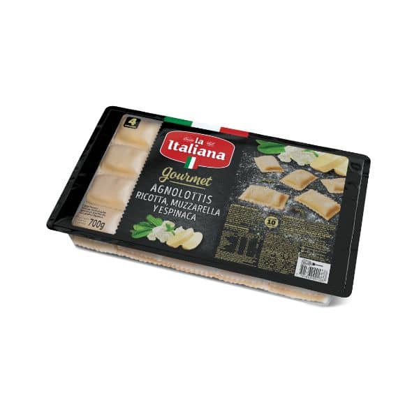 La Italiana Gourmet Agnollottis con Ricota, Muzzarella y Verdura 700gr