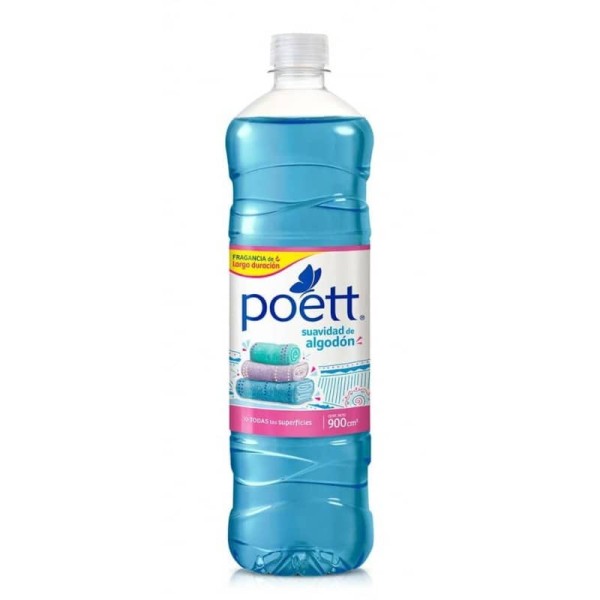 Poett Limpiador Desinfectante Aromatizante Liquido Suavidad de Algodon 900ml
