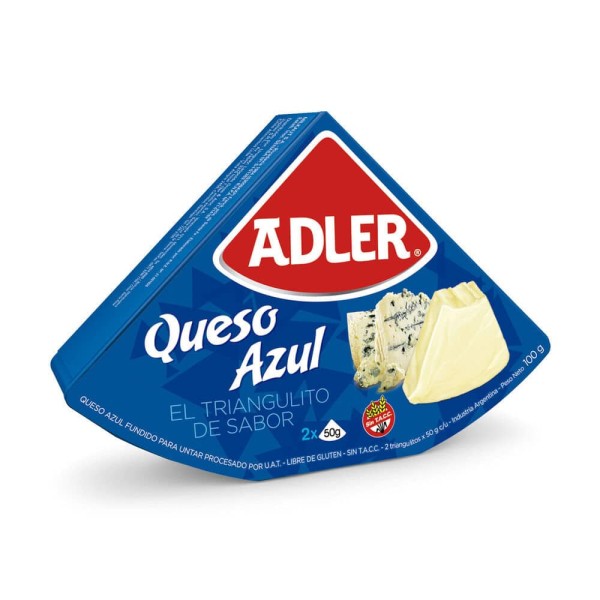 Adler Queso Azul Fundido Para Untar 2 Unidades 100gr
