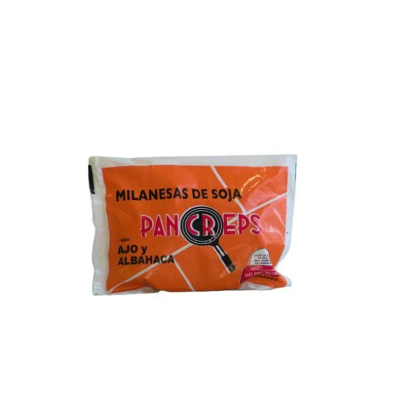 Pancreps Milanesas de Soja Sabor Ajo y Albahaca 4 Unidades