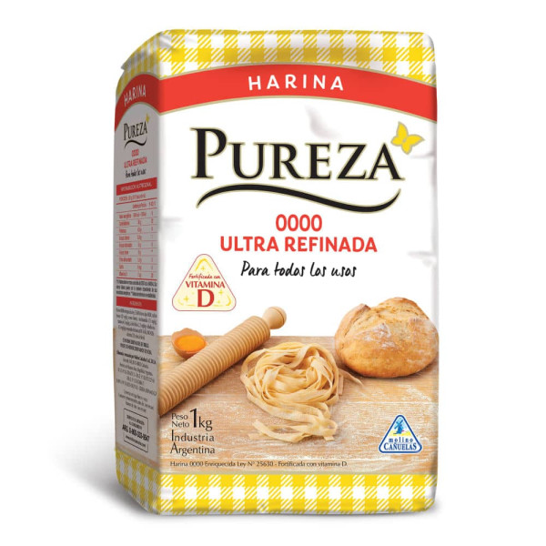 Pureza Harina 0000 Ultra Refinada 1kg