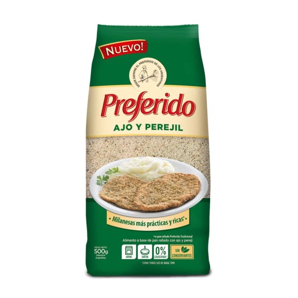 Preferido Pan Rallado con Ajo y Perejil 500gr