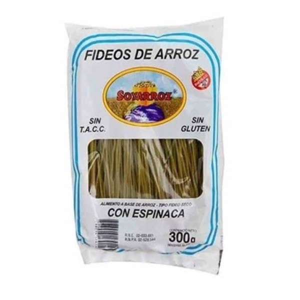 Soyarroz Fideos de Arroz Con Espinaca 300gr