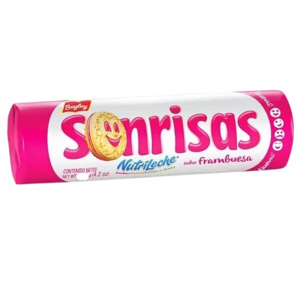 Sonrisas Galletas Sabor Frambuesa 108gr
