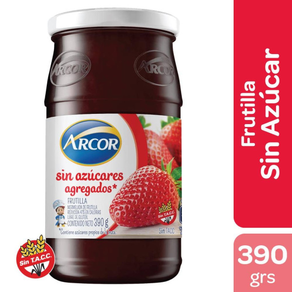 Arcor Mermelada de Frutilla Sin Azucares Agregados 390gr