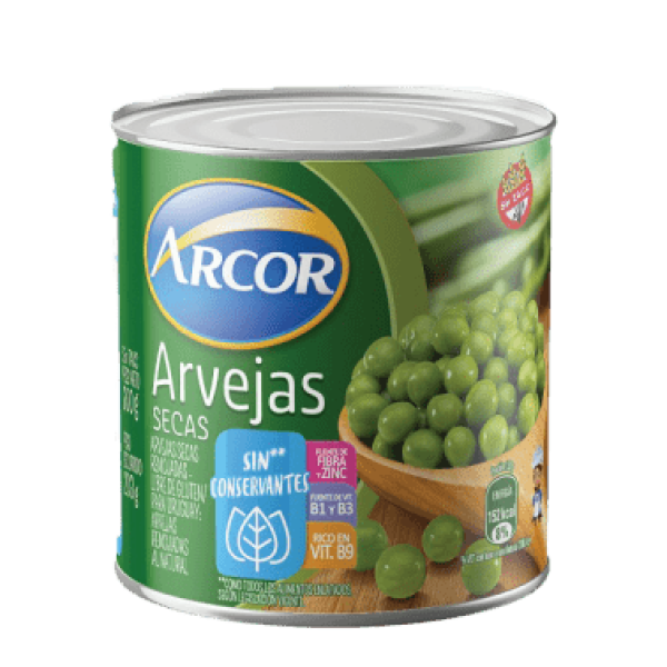 Arcor Arvejas Secas Sin Conservantes 300gr