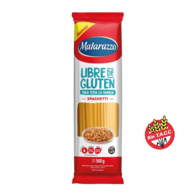 Matarazzo Fideos Spaguetti Libre De Gluten 500gr Matarazzo Fideos Spaguetti Libre De Gluten 500gr