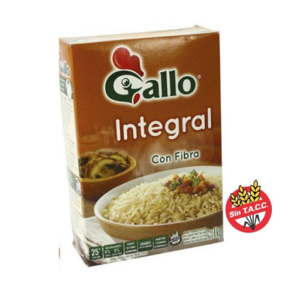 Gallo Arroz Parboil Tipo Largo Fino Integral Con Fibra 1kg