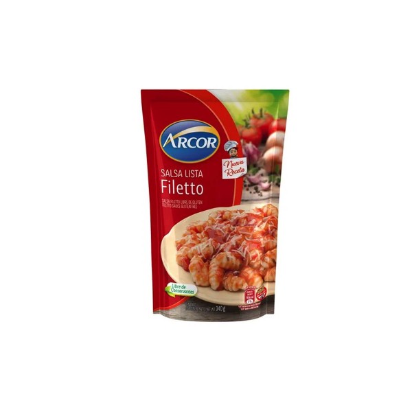 Arcor Salsa Lista Filetto Sin Conservantes Nueva Receta 340gr