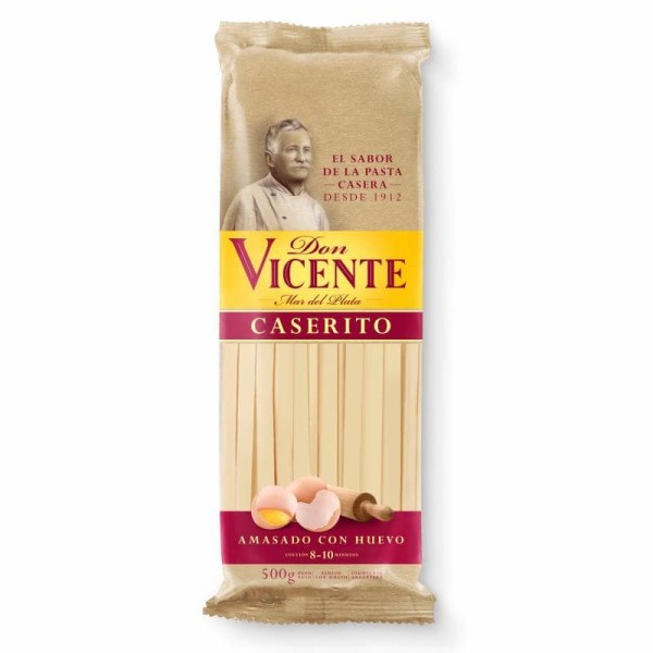Don Vicente Fideos Al Huevo Caserito 500gr