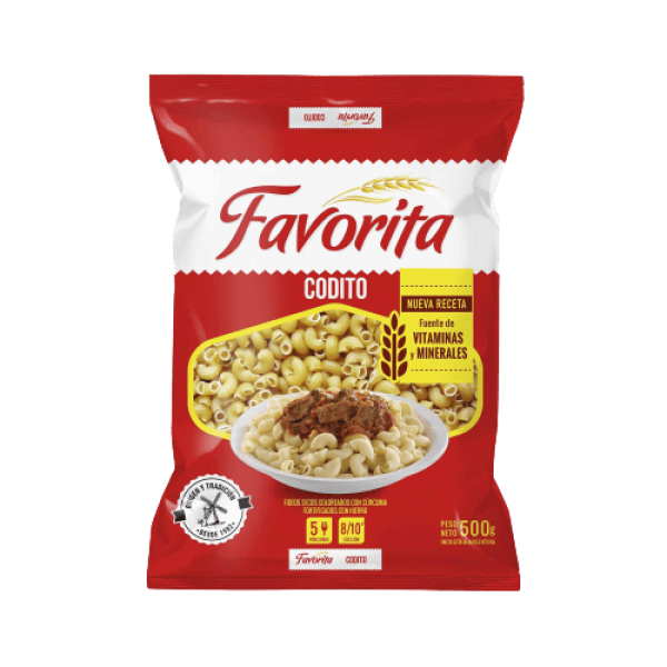 Favorita Fideos Secos Codito 500gr