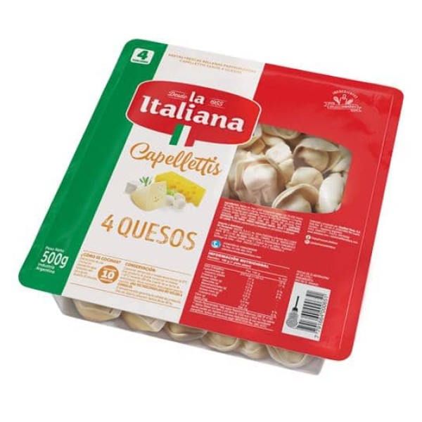 La Italiana Capelletis 4 Quesos Bandeja 500gr