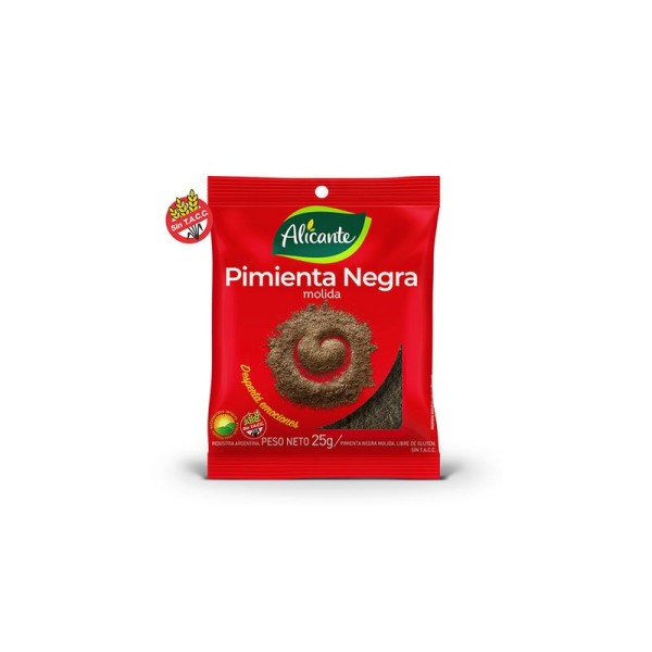 Alicante Pimienta Negra Molida Sin Tacc 25gr