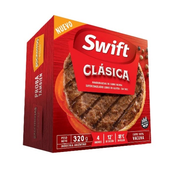 Swift Hamburguesas Clasica 4 Unidades 320gr