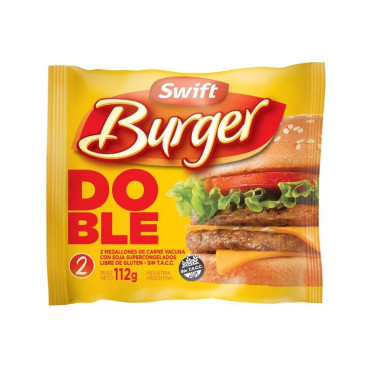 Swift Burguer Hamburguesas Doble 2 Unidades 112gr