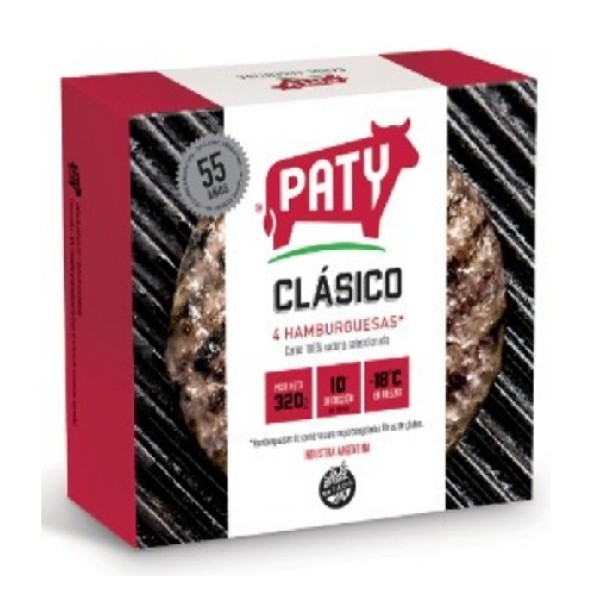 Paty Hamburguesas Clasico 4 unidades 320gr