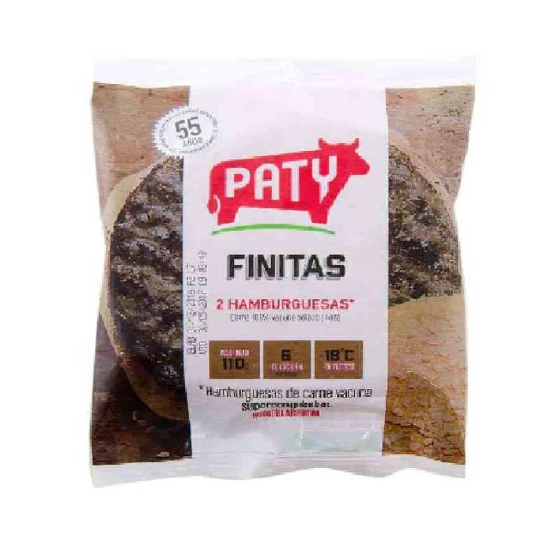 Paty Hamburguesas Finitas 2 Unidades 110gr Paty Hamburguesas Finitas 2 Unidades 110gr